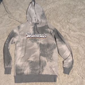 Gray Tie-Dye Hoodie